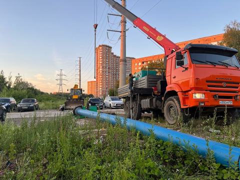 Прокладка ПНД-водопровода, доставка труб