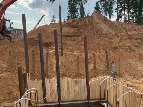 Шпунт Ларсена, разработка котлована