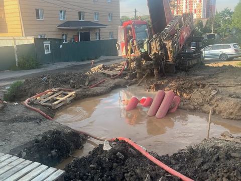 Установка ГНБ на площадке частного дома